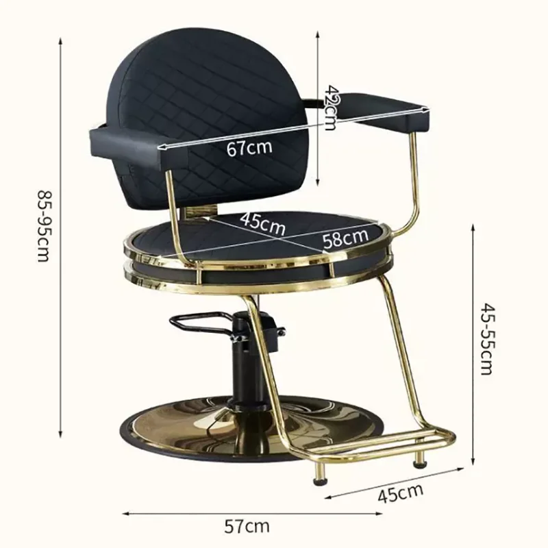 Luxury European Barber Chair Exquisite Glamour Creative Elegant Barber Chair Unique Design Sgabello Estetista Salon Furniture