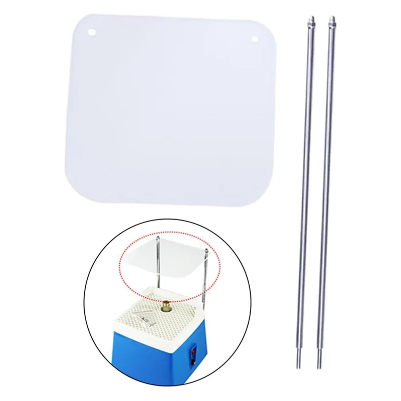 

A95I-Craft Grinder Acrylic Shell Baffle Board With Mounting Rod - Stained Grinder Splash Guard