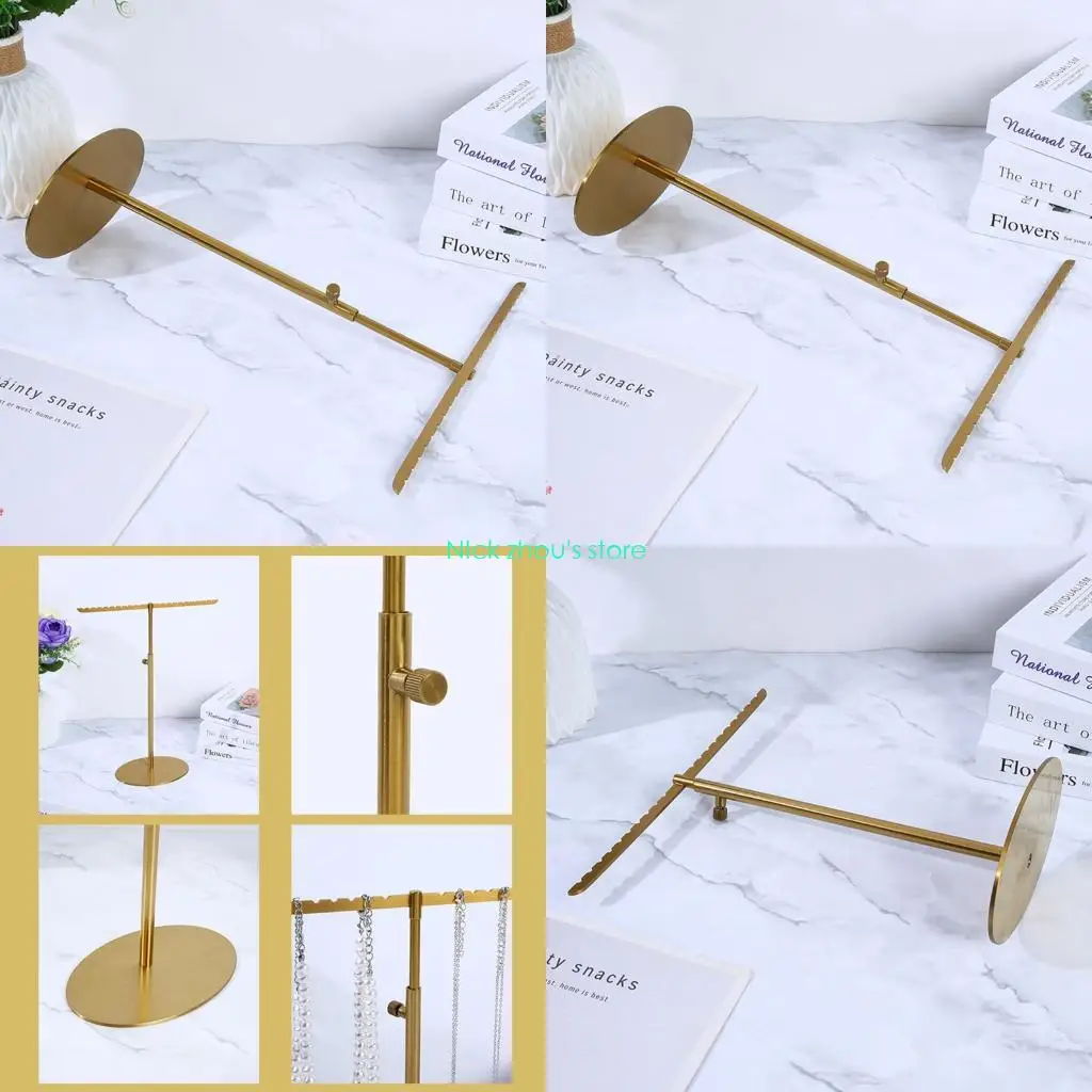 

E15E Detachable Metal Jewelry Stand With Adjustable Shelves For Earrings Bracelets Elegant Accessory Display Solution