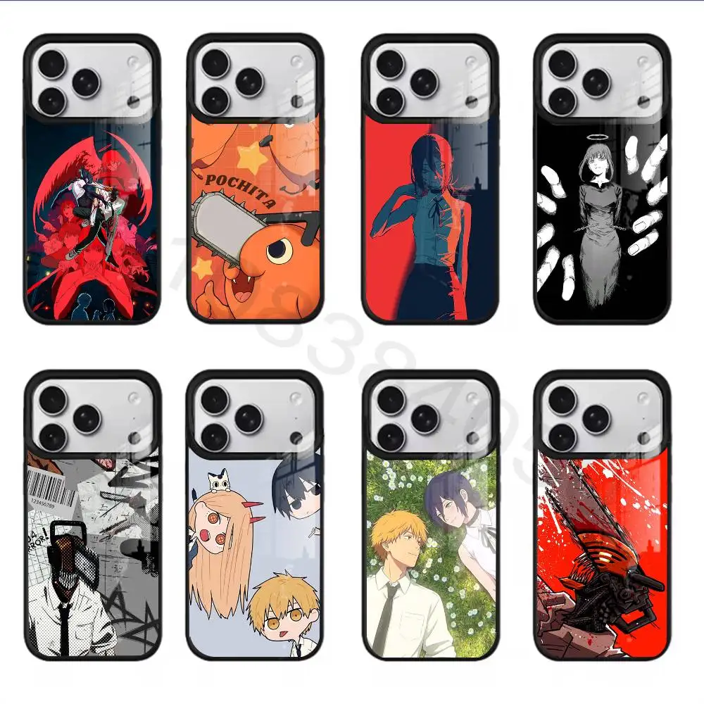 C-Chainsaw man  For iPhone 11,12,13,14,15,16,17,Pro,Max,Plus,Mini,SE4,E Phone Case Magnetic For Magsafe Wireless