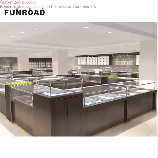 

Custom.Funroad Custom Luxury Jewelry Shop Furniture Display Glass Cabinet