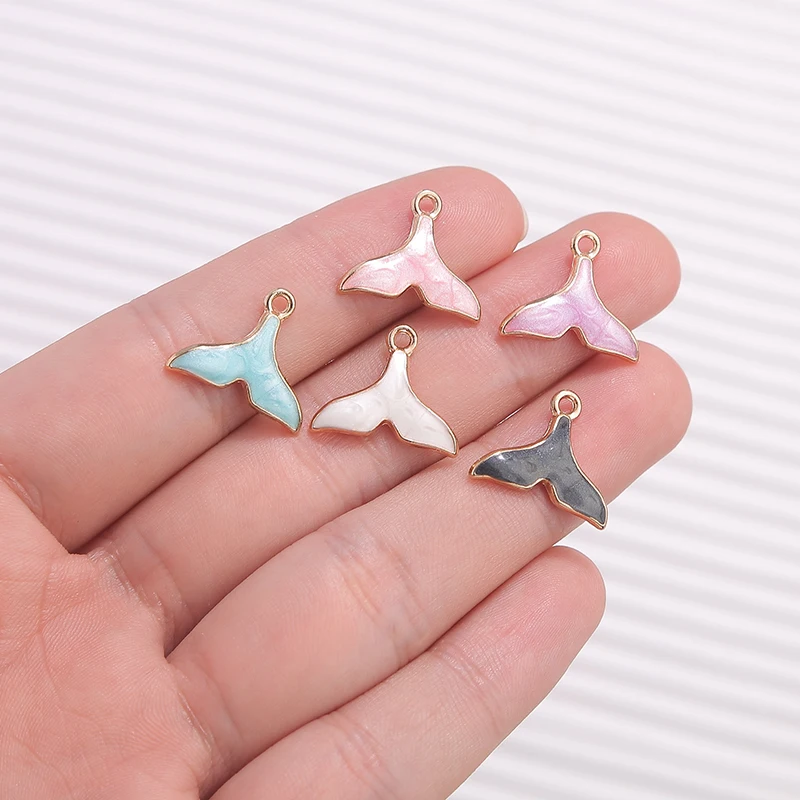 10pcs/lot Cute Marine life Charms Enamel Starfish Shell Mermaid Charms Pendants for Jewelry Making DIY Earrings Necklaces Gifts