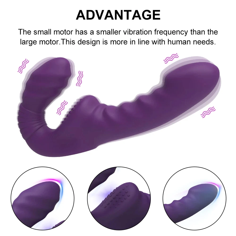 Sex Toys For Women Wireless Remote Strapless Strap-on Dildo Vibrators Strapon for Lesiban 10 Speed Double-Heads Adult Sex Toys