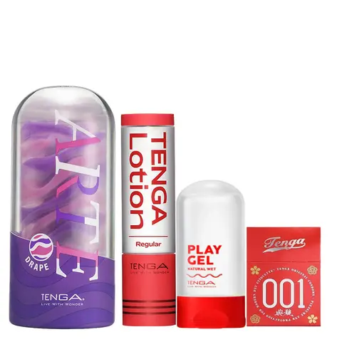 TENGA ARTE Masturbator Cup with Lube Male Transparent Products Real Vagina Soft Pussy Concealed Endurance Exercise Vacuum Cup