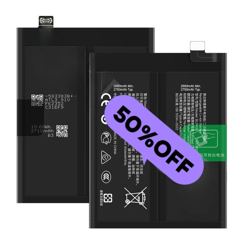 Battery for OPPO 1+Nord N100/1+Nord N200 5G/N300 5G/CE/CE 2/CE 2 Lite(5G)/CE4 Lite 5G/1+Ace Racing/2 Pro/ACE 3V/ACE 3 Pro