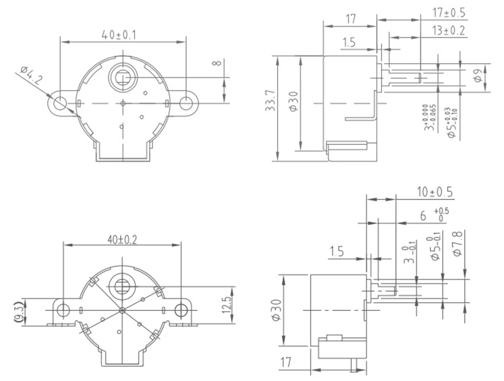 DC 12V Micro 30BYJ46 krokowy cichy silnik krokowy 2-fazowy/4-fazowy 100ohm/ 130ohm/ 200ohm dla inteligentnego/klimatyzacji/wentylatora