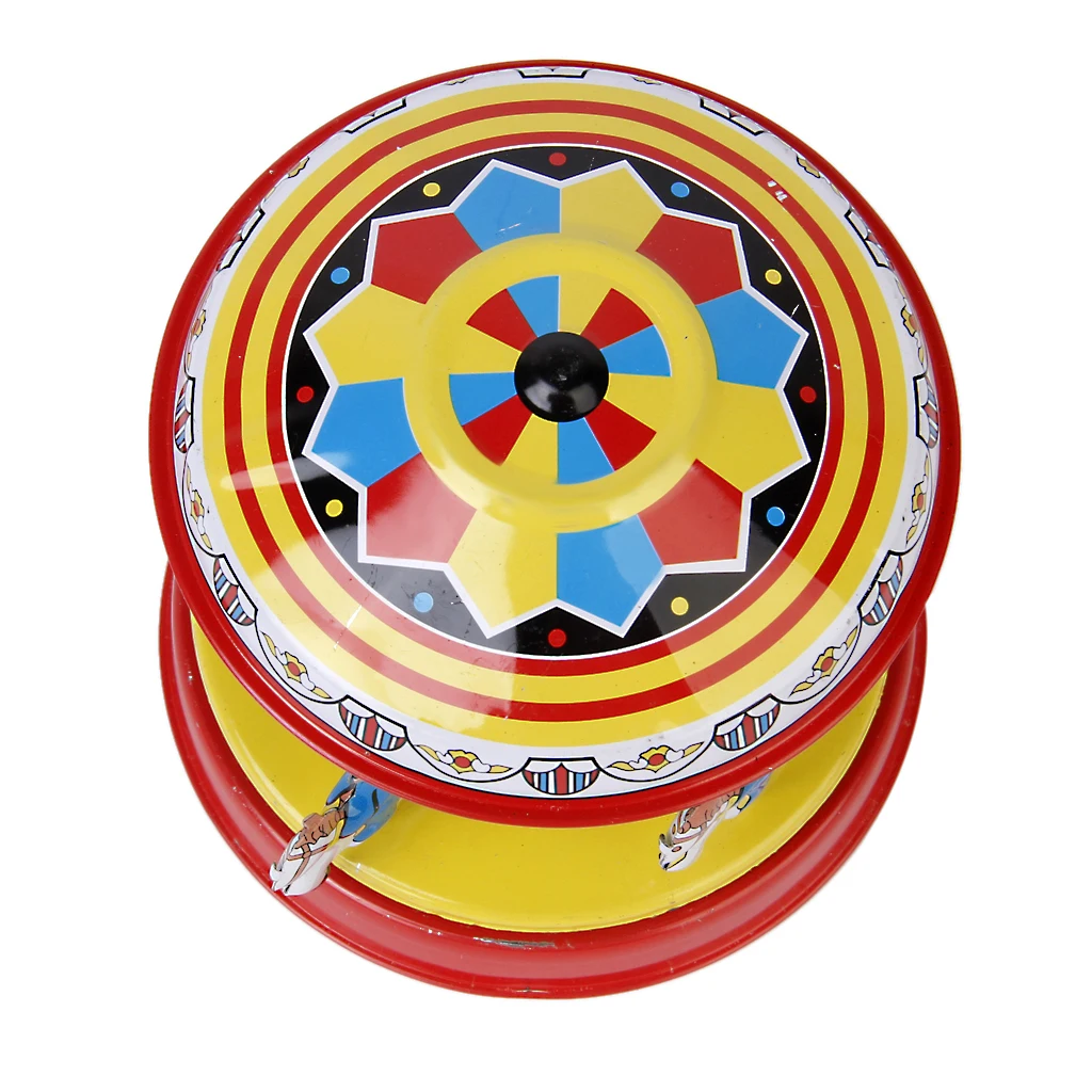 Carousel Tin Toys Wind Up Classic Metal Model Pop and Surprise Toy for Adults Gift Collection