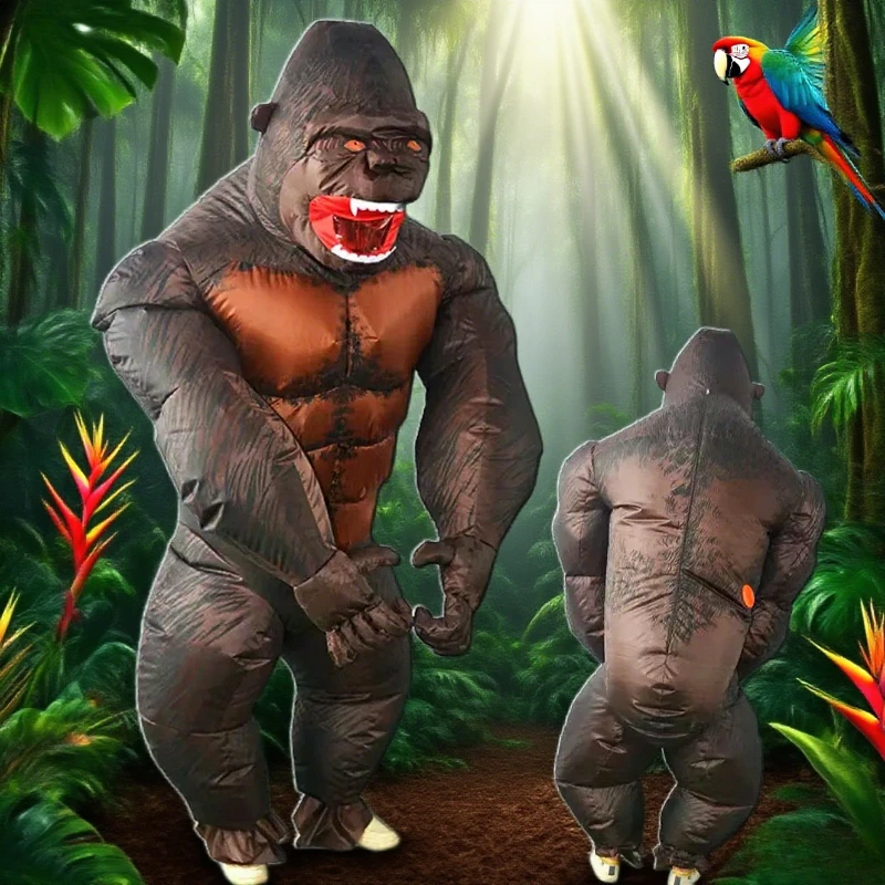 

Inflatable gorilla costume muscle diamond inflatable set Halloween cosplay dress up Christmas celebration party props gifts