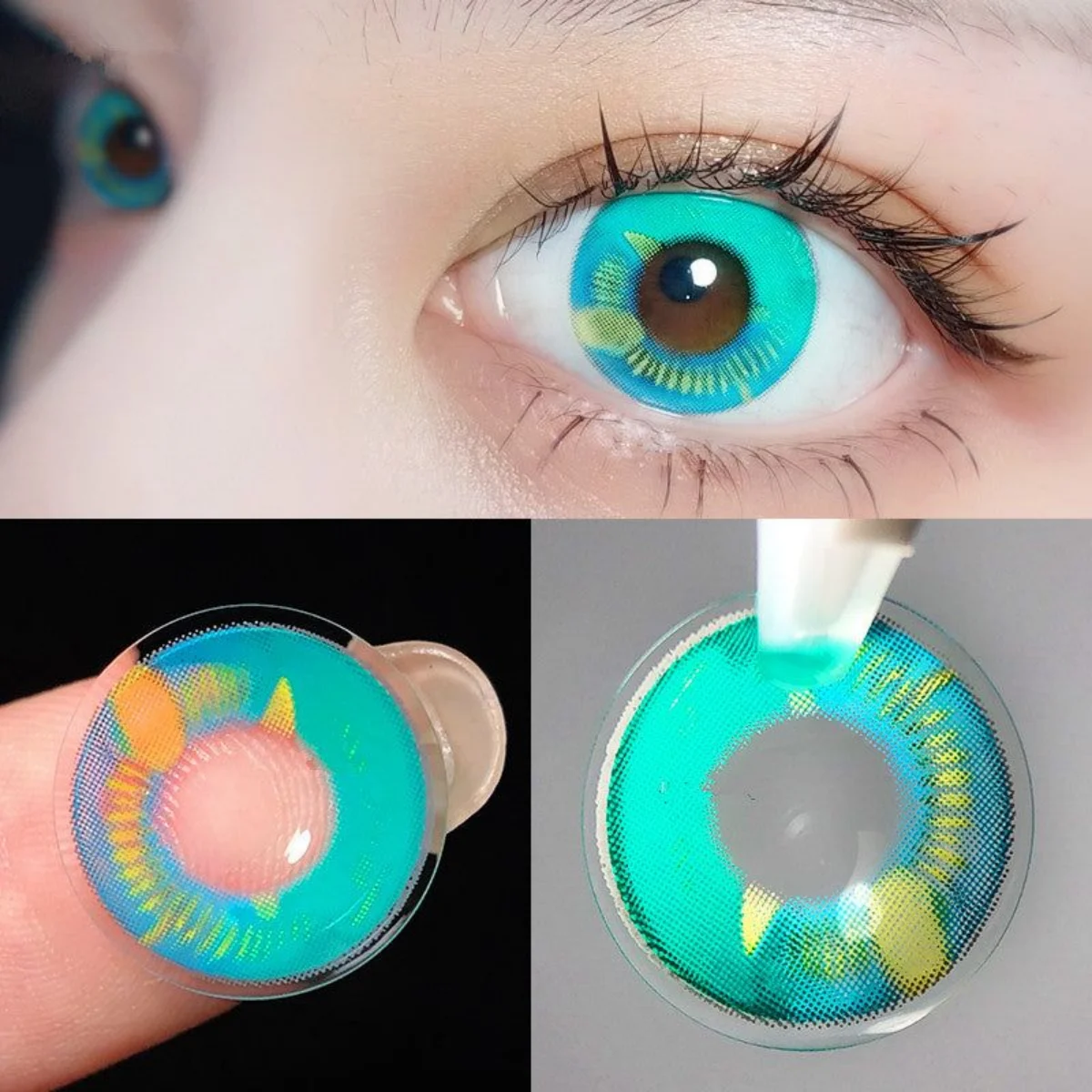 VISUASHOW Eye Beauty Farbige Kontaktlinsen Anime Cosplay Natürliche Weiche Linsen für Coser Tägliche Party Halloween Make-up Kontaktlinsen – Detail 7