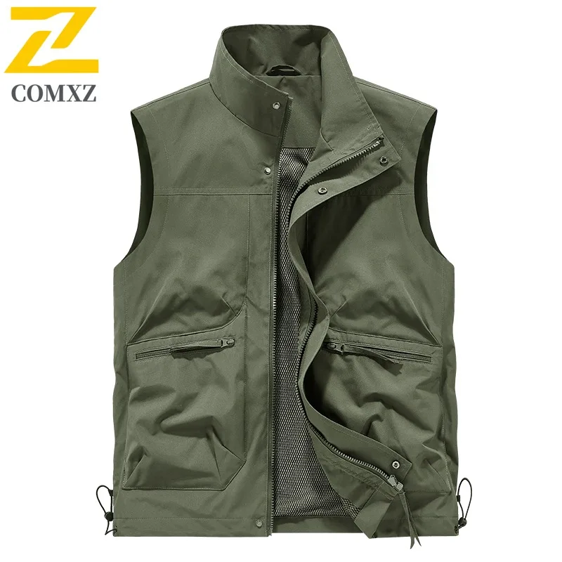 EIAO الرجال كل موسم فائدة العمل سترة الحد الأدنى جاكيت بلا إكمام مع الوقوف طوق للرياضة في الهواء الطلق الحضرية لباس غير رسمي 2025 #5