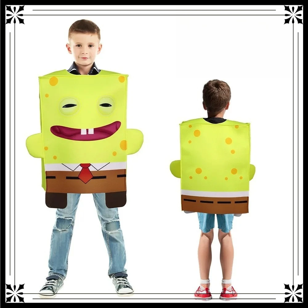 Halloween Cosplay Dresses Cartoon Anime Square Pants Sponge Patrickstar Jumpsuit Theme Party Role Playing Outfits for Unisex
