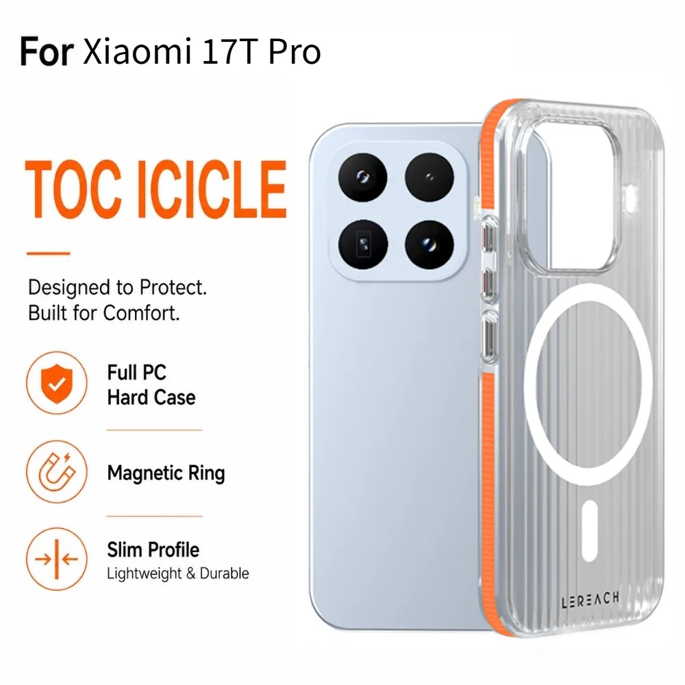 MagSafe Case For Xiaomi 17T / 17T Pro LeReach ICICLE Magnetic PC Hard Cover