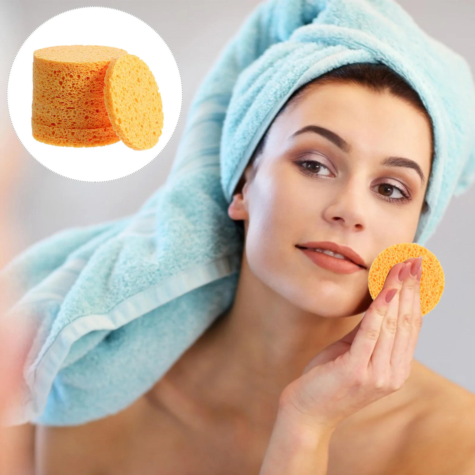 Esponjas faciales comprimidas, desmaquillantes, almohadillas de limpieza Facial exfoliantes suaves, uso diario, esponjas faciales de celulosa, 10 Uds.
