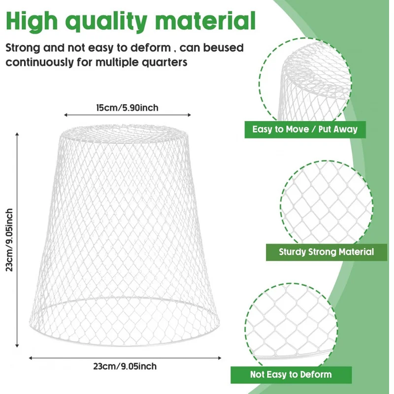 2026 Latest Model  Garden Plant Protection Dome Set, Chicken Wire Covers with Stakes Against Birds & Rabbits