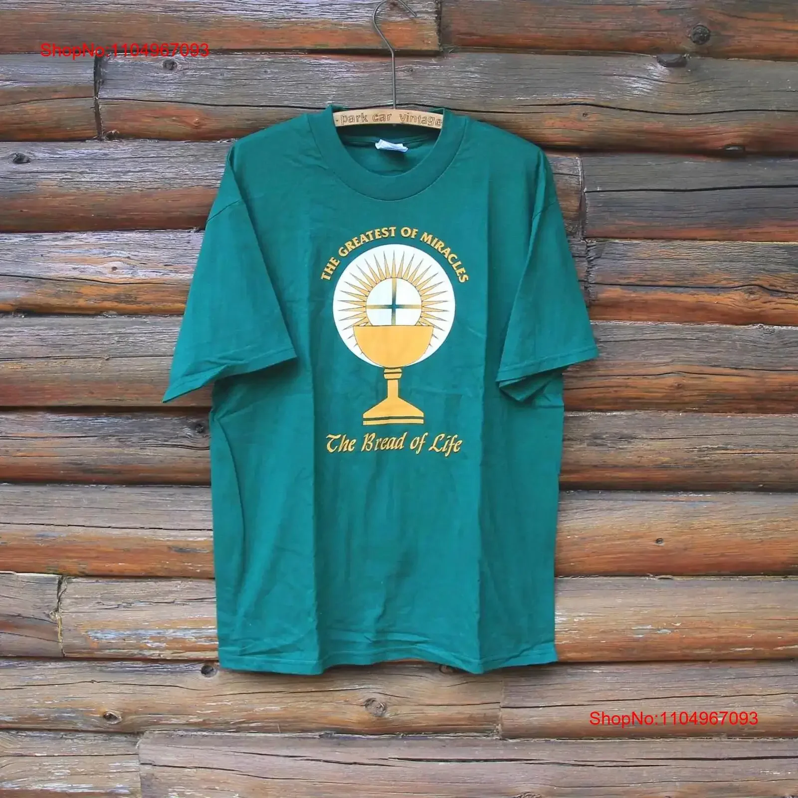 

Винтажная футболка The Greatest of Miracles Bread Life John 6 35, Библия, Бог, религия, футболка для взрослых, большой винтажный смытый слегка