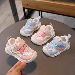 0-3 anni Scarpe da bambino Scarpe da ginnastica estive per bambini Scarpe da neonato Morbide e traspiranti Primi camminatori Scarpe da bambina per neonato Blu, Rosa