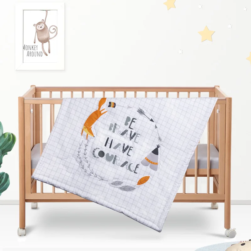 Juego de ropa de cama para cuna de bebé, edredón de dibujos animados, almohada, Sábana de parachoques, juegos de cama