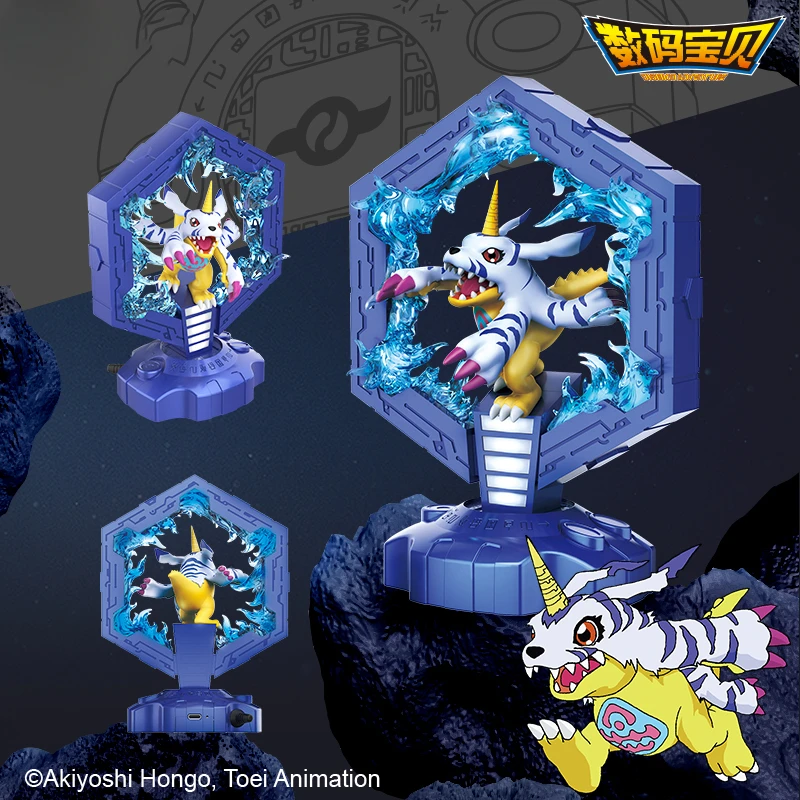 Digimon Adventure Animation Lamp, Produtos Periféricos, Gabumon Agumon, Desktop Ornaments, Night Lights, Atmosphere Night Light Series, Original