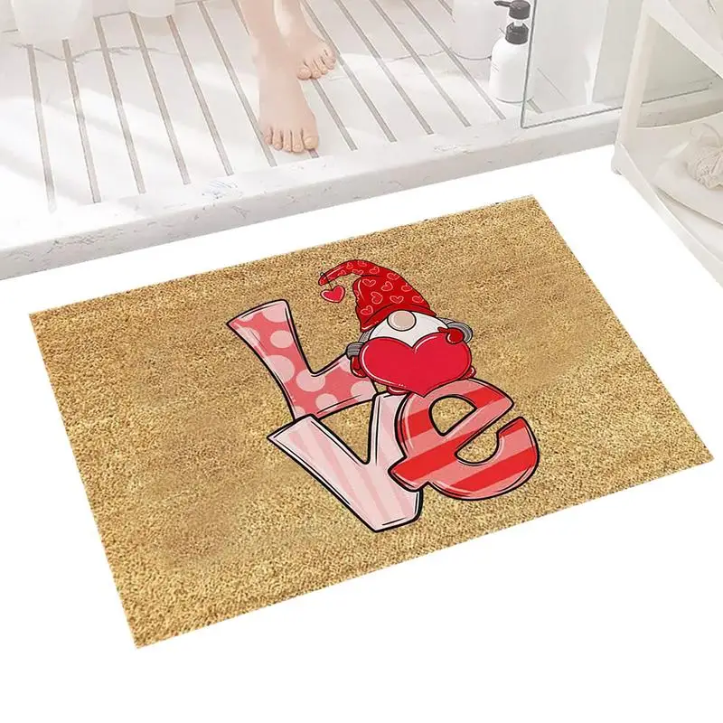 

Welcome Mat Comfortable Romantic Anti Slip Cute Door Mat Gnome Rug Floor Mat 40 X 60cm For Valentines Day Wedding festive