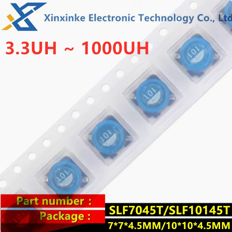 

10PCS SLF7045T SLF10145T SMD Shielded Inductor 3.3UH ~ 1000UH 4.7/6.8/10/15/22/33/47/68UH 100UH 150UH 680UH 10*10MM 7x7mm 1MH