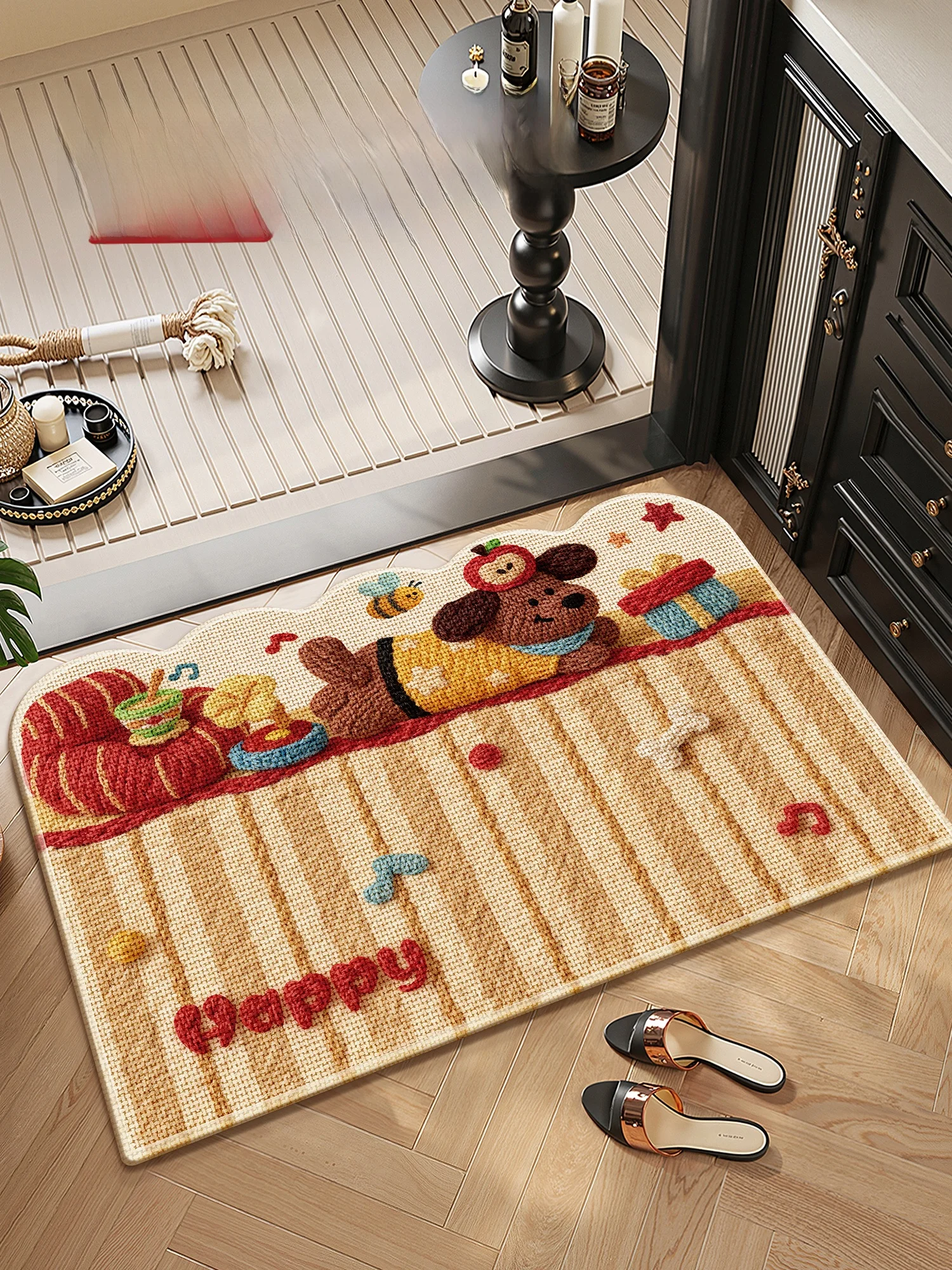 

Thiened Cartoon Batoom Mat Batoom Entrance Water Absorbing Rug Toilet Anti-Slip Mat Batoom Carpet Universal Foot Pad