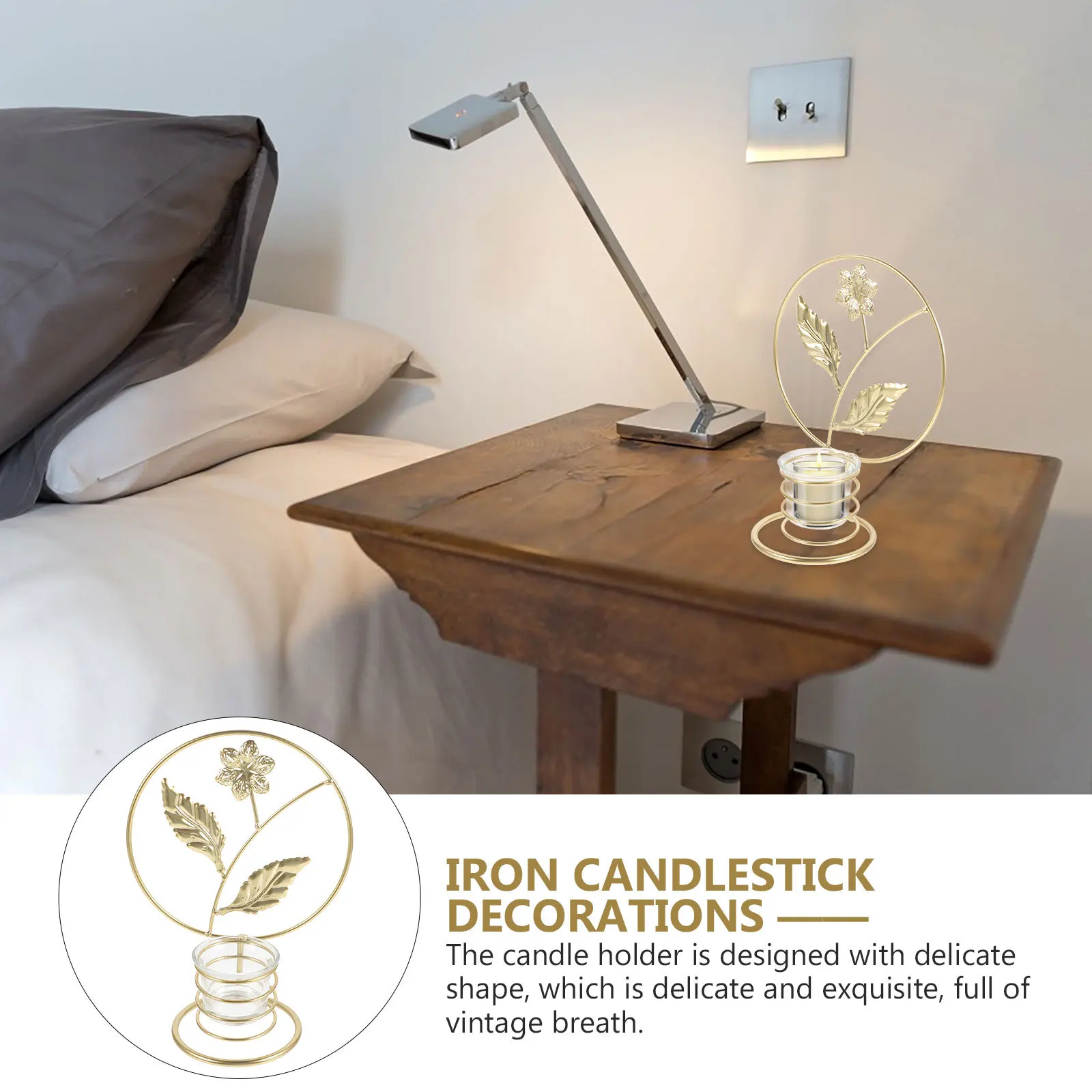 

Decoration Decorative Candlestick Holder Ornaments Golden Candlesticks Holders