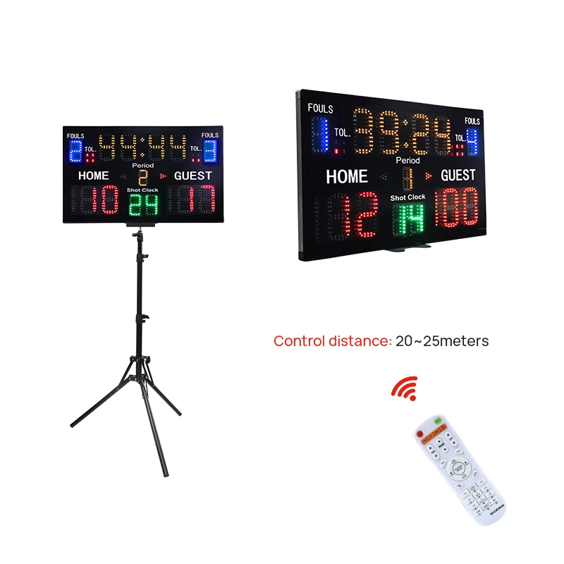 Outdoor Basketbal Draagbare Tafelblad Snooker Elektronische Led Draadloze Cornhole Scorebord