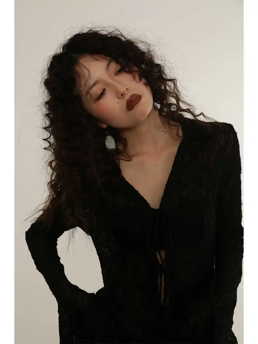 Pittig Meisje Kanten Rand Open Vest Slim Fit Zomer Dunne Sle Sexy Zonwering Bovenkleding Dames Irt Koreaanse Pendelen Sle