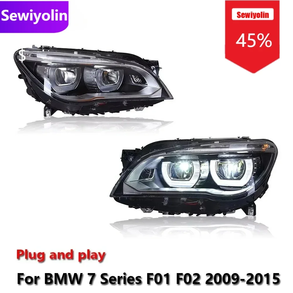 

Car DRL LED Headlight Light Assemblies For BMW 7 Series F01 F02 2009-2015 Auto Fog DRL Brake Turn Signal Lamp Plug and Pla