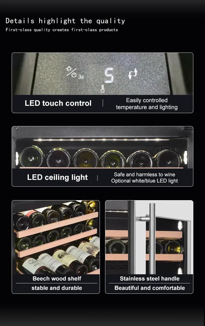 Embedded wine cabinet, household small wine cabinet, constant-temperature refrigerated wine cabinet, no-heat dissipation ice bar