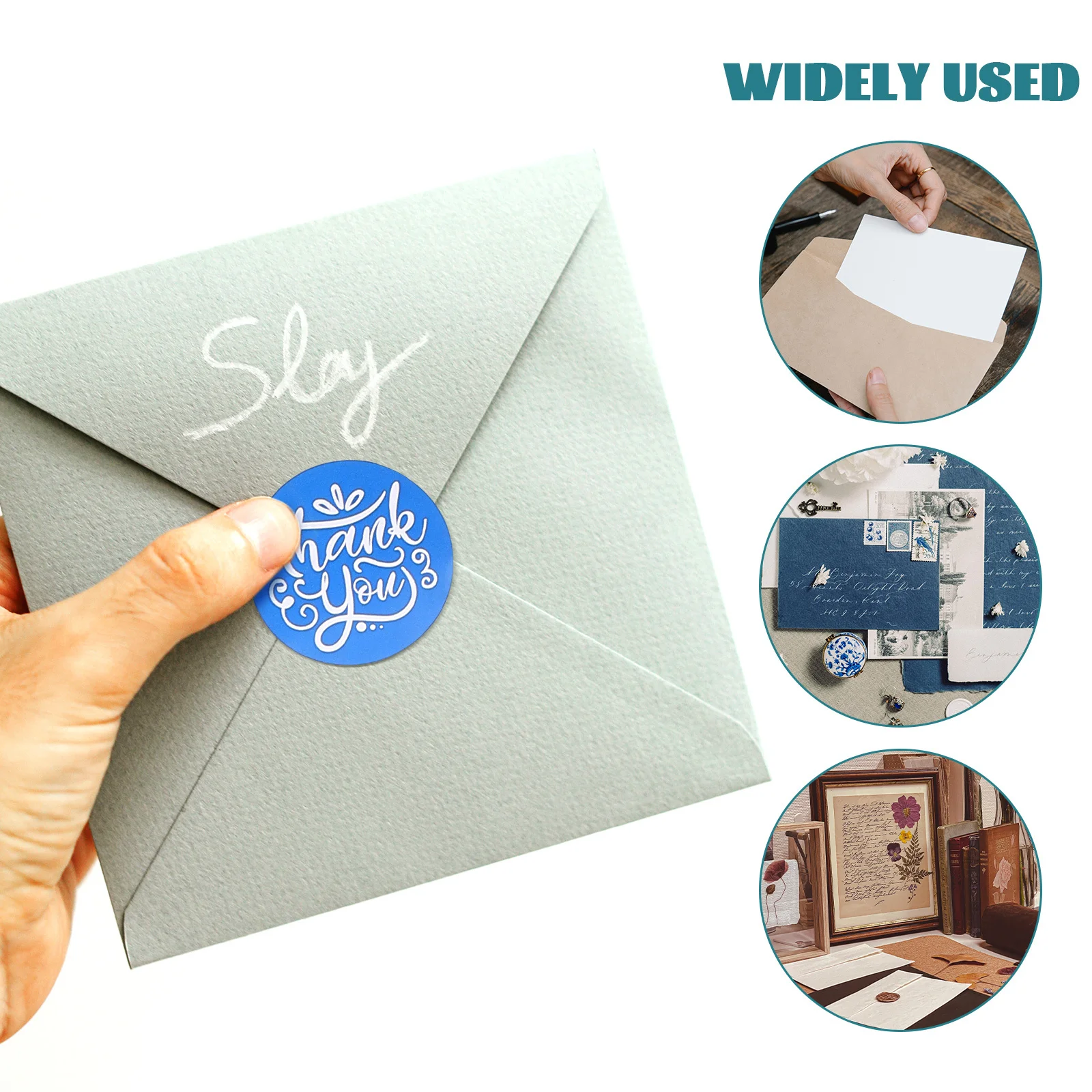 

1 Roll Thank You Sticker Envelope Seal Labels Sealing Stickers Decorative Gift Wrapping Baking Packing Scrapbooking Stickers