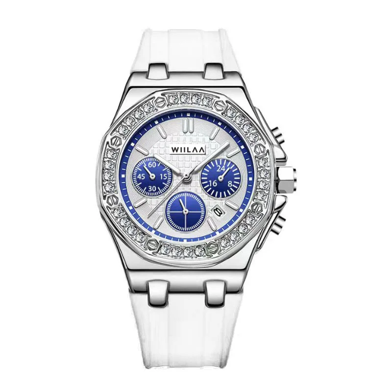WIILAA Watches for Women Free Shipping Original Multi-Function Run per Second Waterproof PU Watch Band