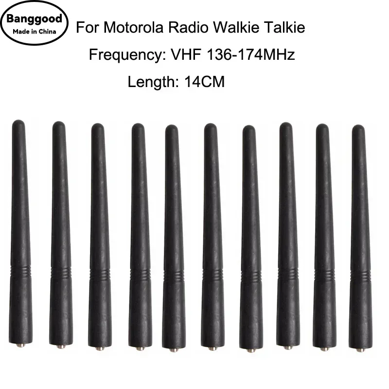 10pcs 14cm VHF 136-174MHz Whip Antenna for Motorola GP68 EP450 CP140 CP040 GP328 GP340 GP360 GP380 GP388 GP680 PRO5150 Radio