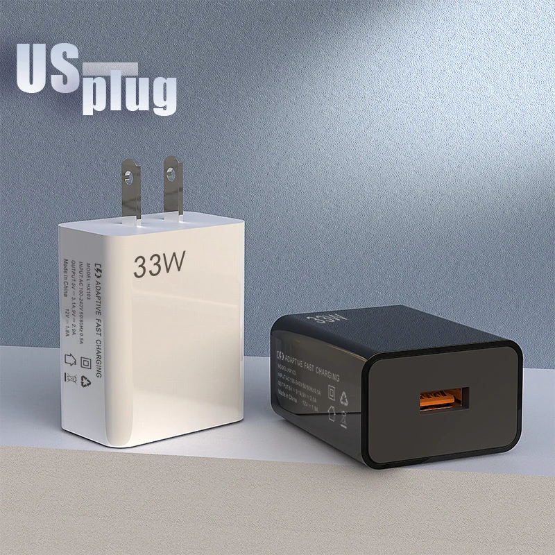 1PCS 33W USB GaN Phone Charger For IPhone For Huawei Xiaomi PD USB-A Fast Charging Power Adapter Smart Phone Tablet Trip