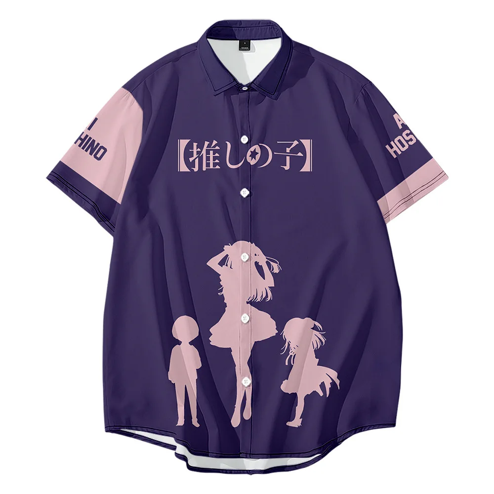 

Cool Anime-Printed Oshi No Ko Summer Short-Sleeve Shirt for Men