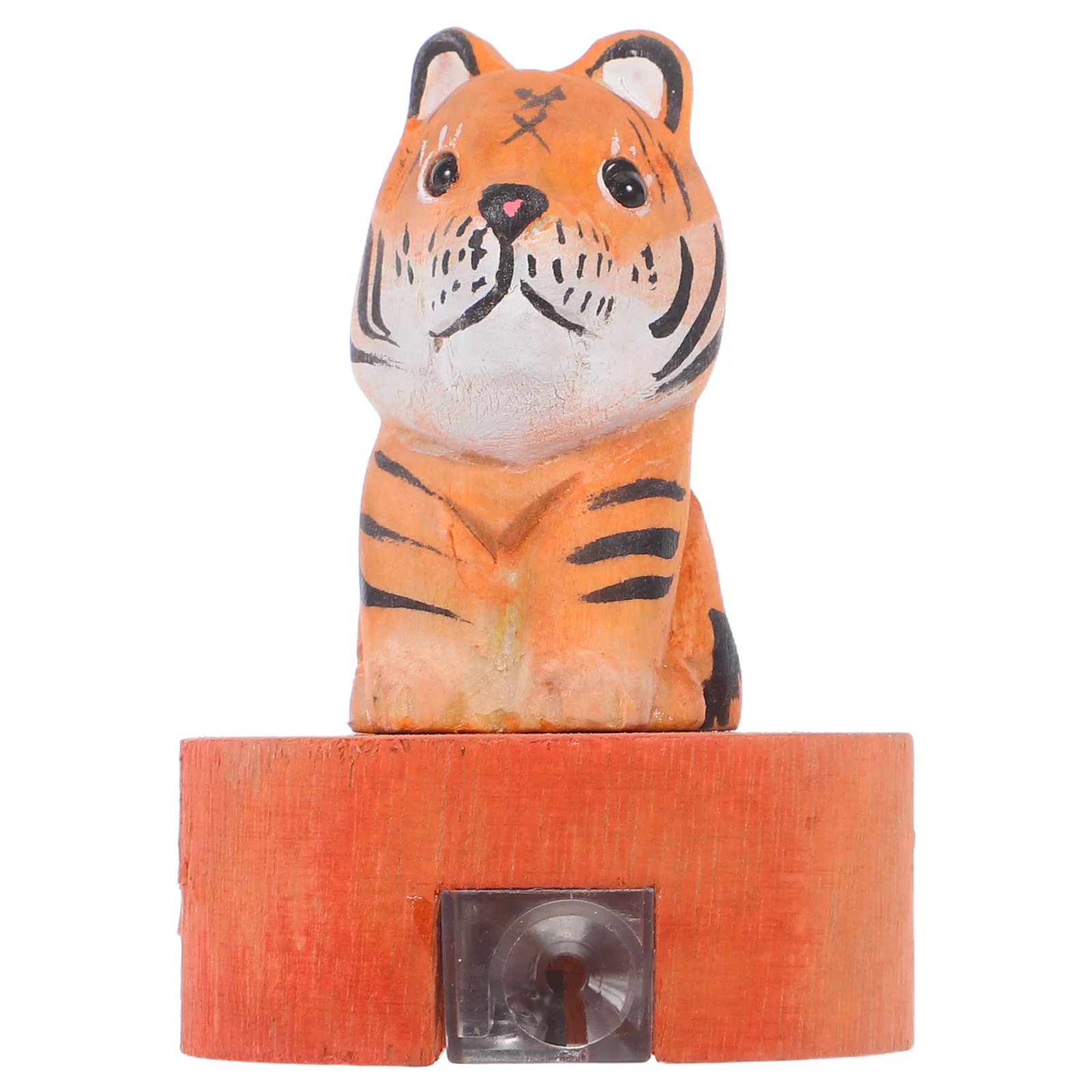 

Cute Tiger Pencil Sharpener for Kids Wood Handheld Manual Sharpener Portable School Classroom Desk Organizer Fun Learning