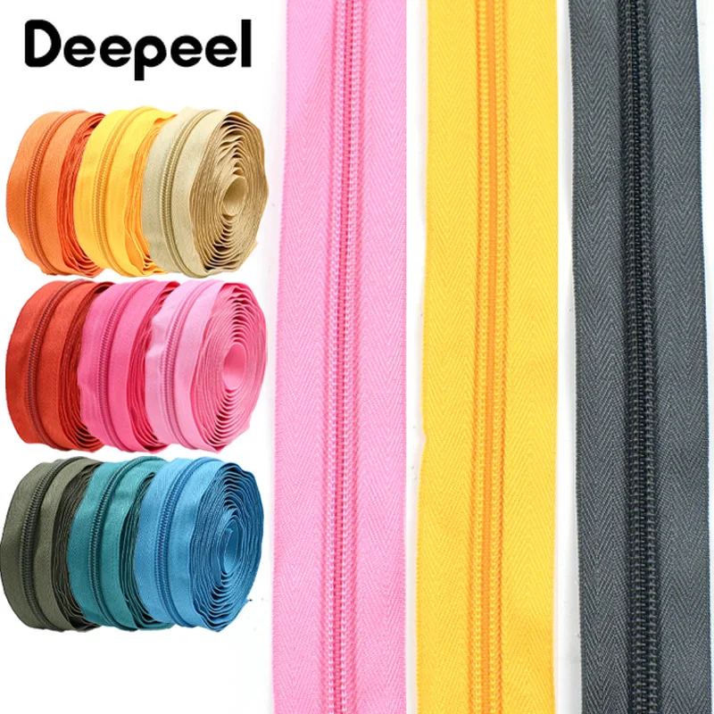 

5/10/20M 5# Nylon Zippers At The Meter Backpack Clothes Closure Zip Decor Zips Repair Kit Closures for Bags Sewing Accessories