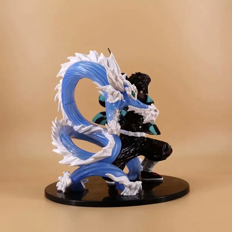 23cm Anime Demon Slayer Ice Dragon Tanjiro Kamado Water Breath Ver. Pvc Action Figure Statue Collectible Model Toys Doll Gifts