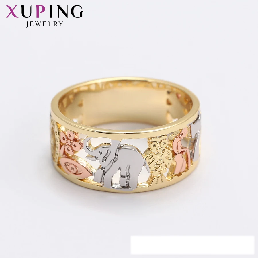 Xuping Jewelry Fashion Popular Charm Design Ring for Women with Mulicolor Gold Plated A00909231