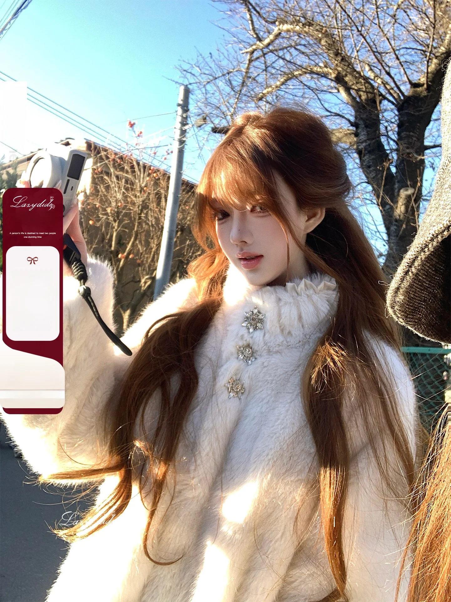 

Пальто с воротником-стойкой из искусственного меха, имитация меха Lazy Didi Little Bear, зимнее, длинное, свободного кроя...