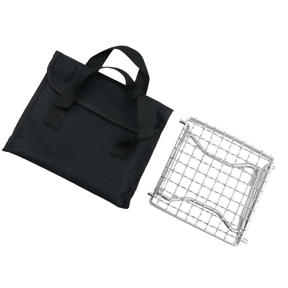 

1 set Folding Grill Campfire Rack Portable Camping Cookware BBQ Stainless Steel Durable Outdoor Picnic Beach Party Fishing