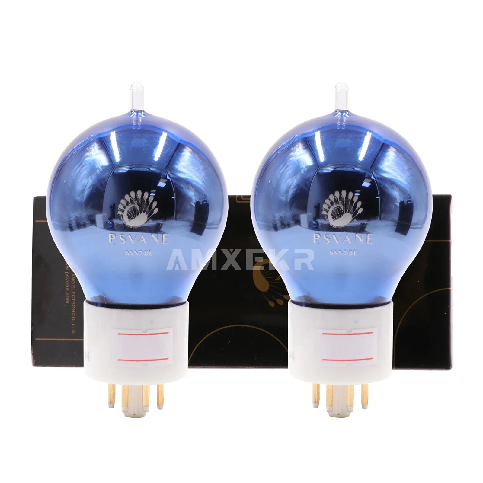 PSVANE 6SN7-BE Vacuum Tube Blue Glass shell Special Customize Version Plate Gold Pin Replace 6N8P 6H8C 6SN7 Matched Pair