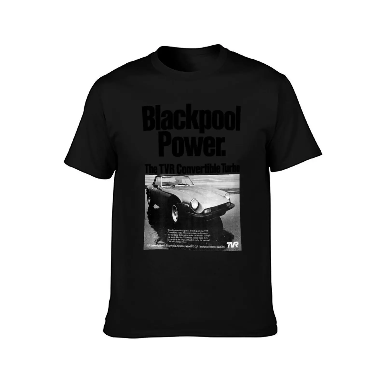 TVR M-SERIES TURBO CONVERTIBLE - BLACKPOOL THEMED T-Shirt, Summer Casual Cotton Tee, Oversized Streetwear Tops, Unisex Men Women