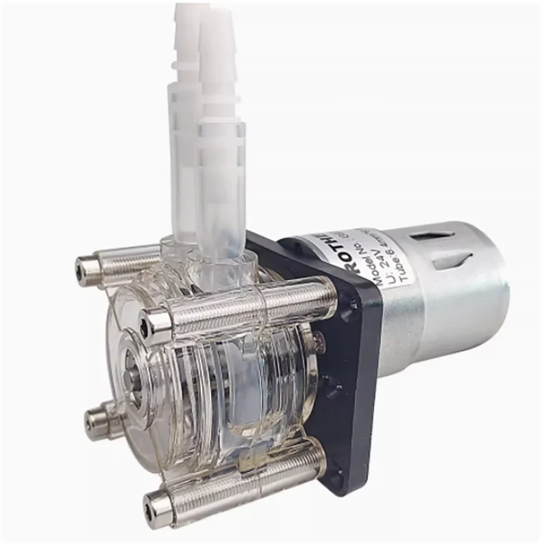 高流量ペリスタルティックポンプ、取り付け簡単なペリスタルティックポンプ、12V/24V定量ポンプ、真空ポンプ、500mL/minフラットバージョン