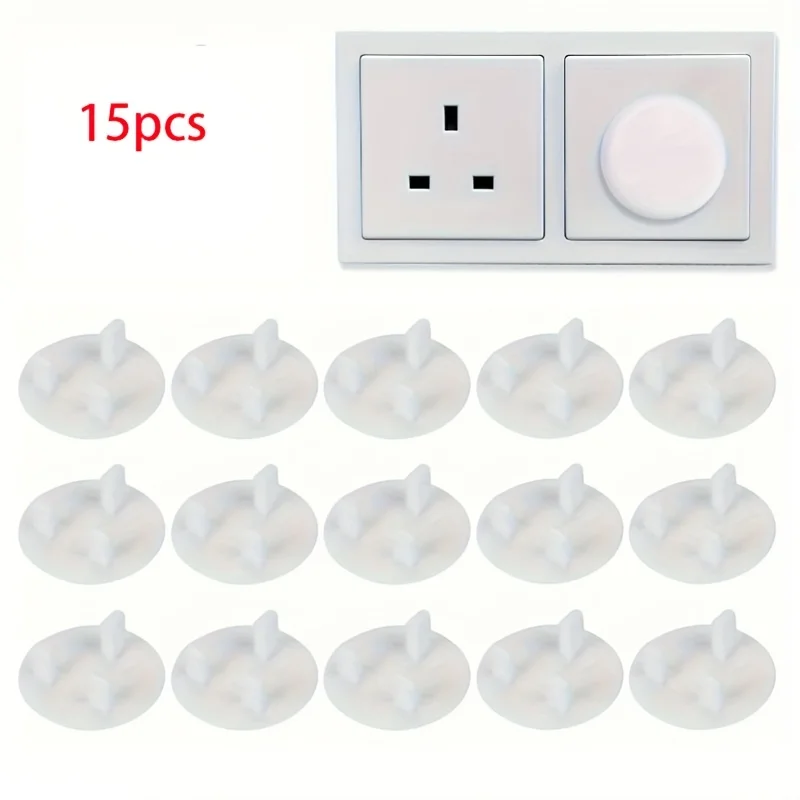 

Набор из 15 деталей: защитные заглушки для розеток, прочный полипропилен, электролитический пластик, простая установка, белые заглушки для выключателей питания