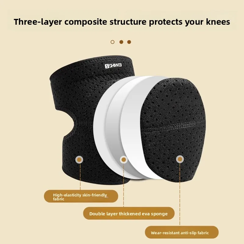 1 Pair Volleyball Knee Pads Sports Knee Guards Dance Anti-Fall Leg Protectors Skiing Sports Knee Protectors for Men – Thickened