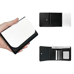 Wholesale Thermal Sublimation Blank Triple Fold Small Men's Blank Wallet Thermal Transfer Printing Simple Card Case Card Sleeve