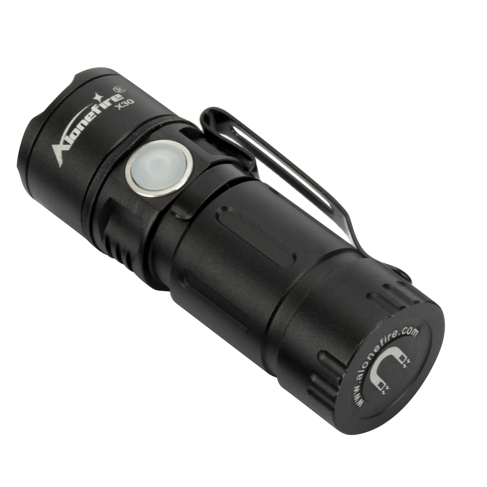 X30 5W LED Portable Mini LED Flashlight Magnet USB Rechargeable Outdoor Child Lady Backpack Pocket Torch Lamp 16340 Battery