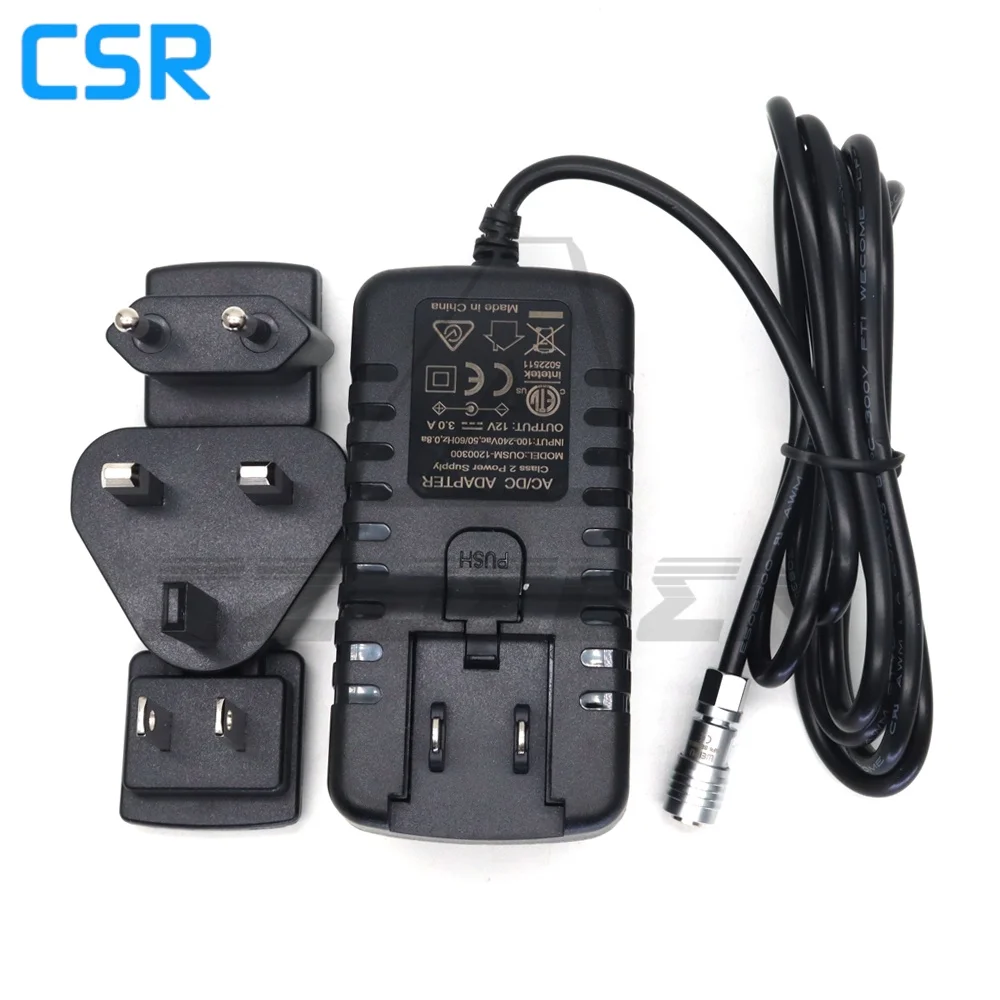 

Адаптер питания 12 В, 3 А, 110–220 В на 4-контактный разъем для PortKeys BM5/HH7/HS7T/BM7/LEYE