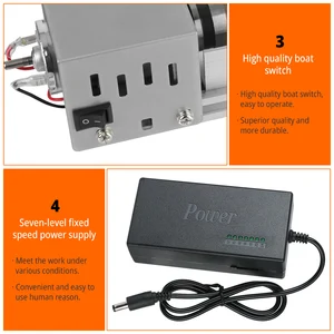 Mini turns for carpentry, rotary tool, miniature Buddha pearl, grinding and polishing, 12-24V, DIY 8 Main Sales Trê de Madeira - №1